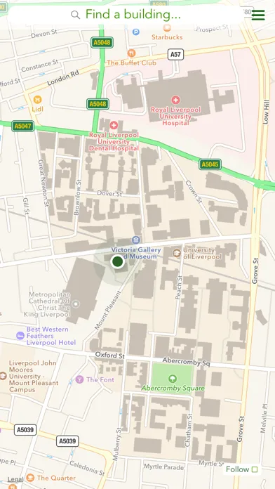 Capturas de pantalla de UoL Campus Map