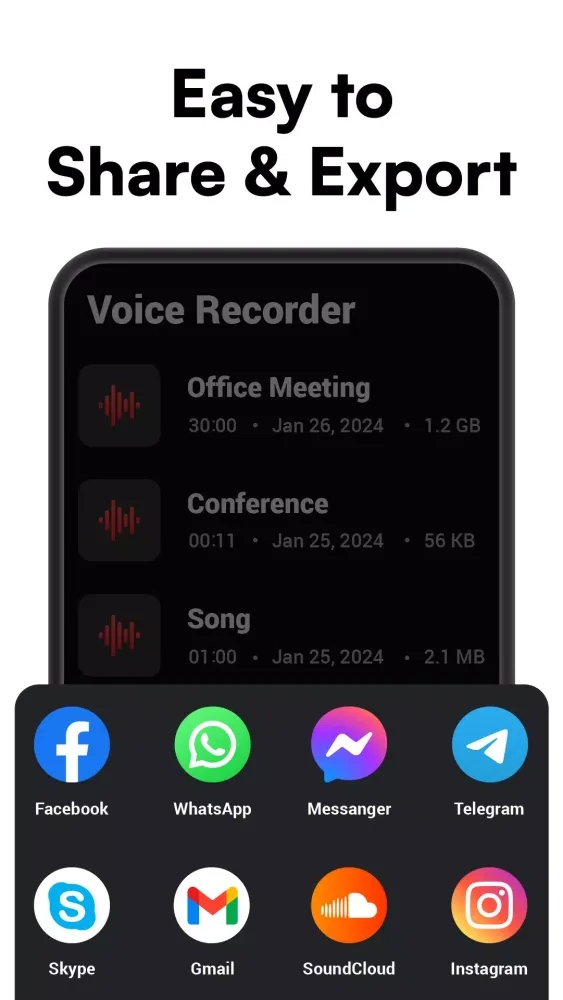 Voice Recorder سکرین شاٹس