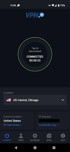 VPN.AC Client Screenshots