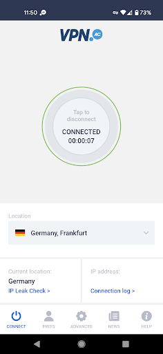 VPN.AC Client Screenshots