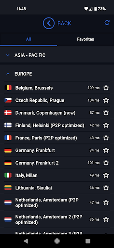 VPN.AC Client Screenshots