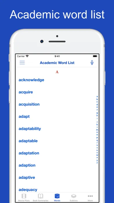 Captures d'écran de Academic Word List In Use