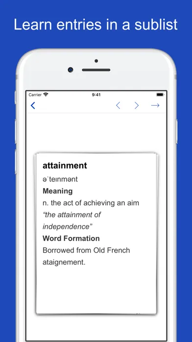 Captures d'écran de Academic Word List In Use