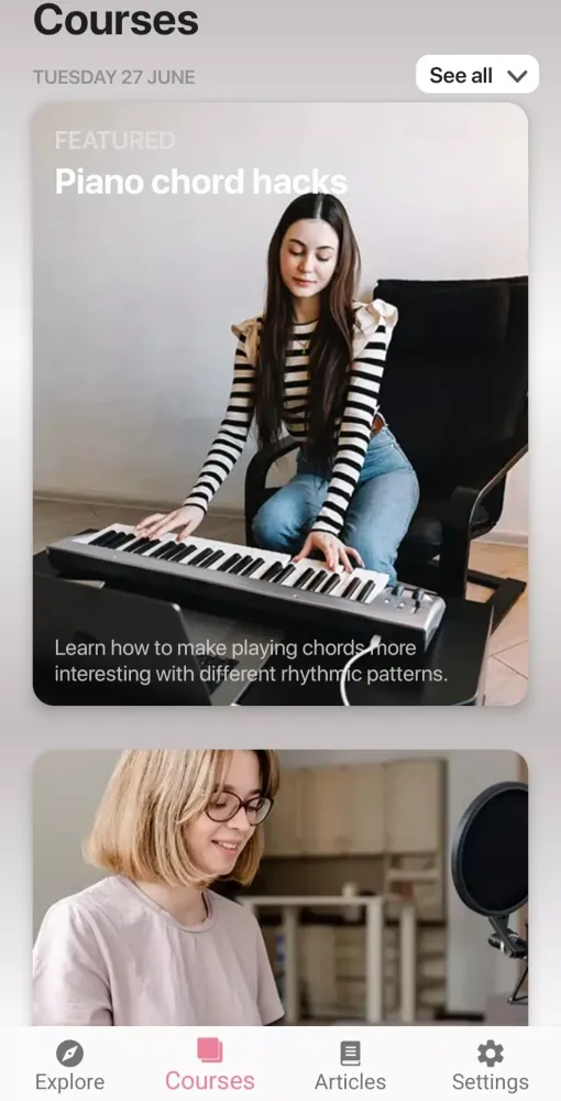 Tangkapan layar Learn Piano: Beginner Tutorial