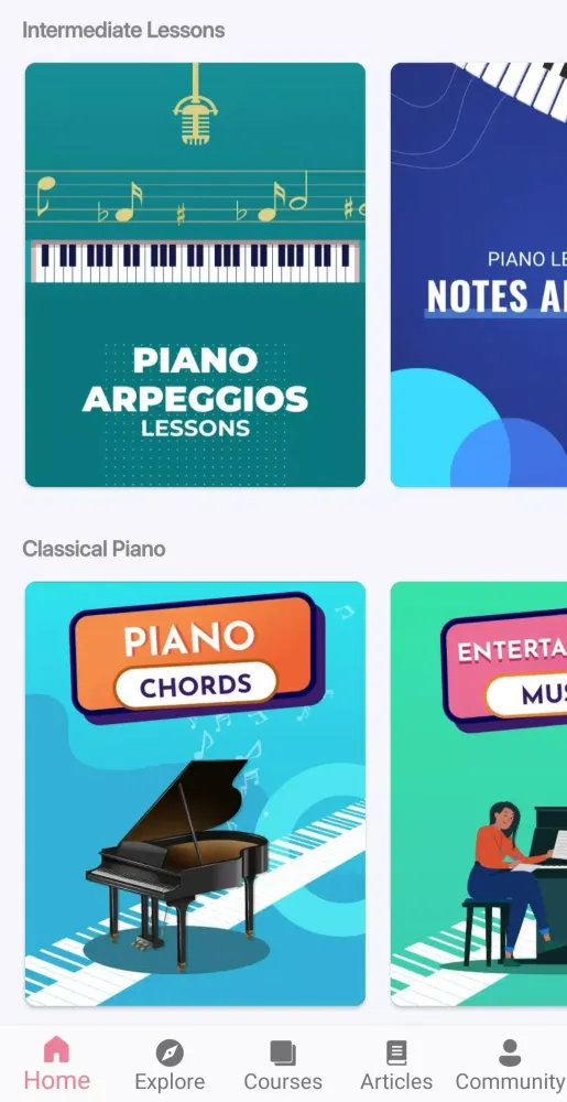 Tangkapan layar Learn Piano: Beginner Tutorial
