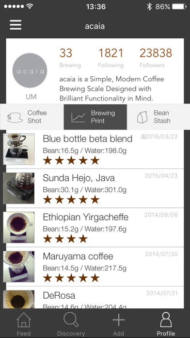 Acaia Coffee স্ক্রিনশট