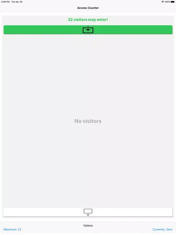 Tangkapan layar Access Counter iPad 