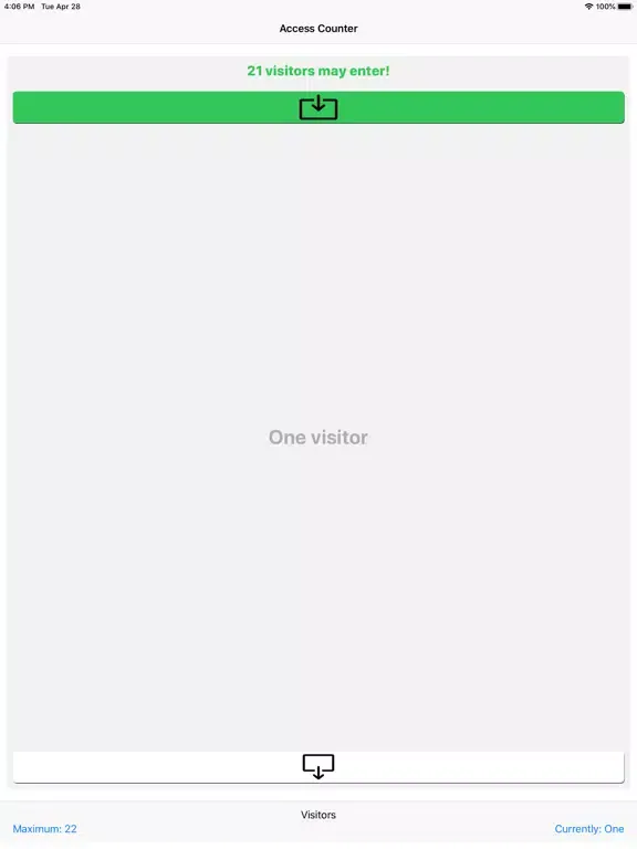 Tangkapan layar Access Counter iPad 