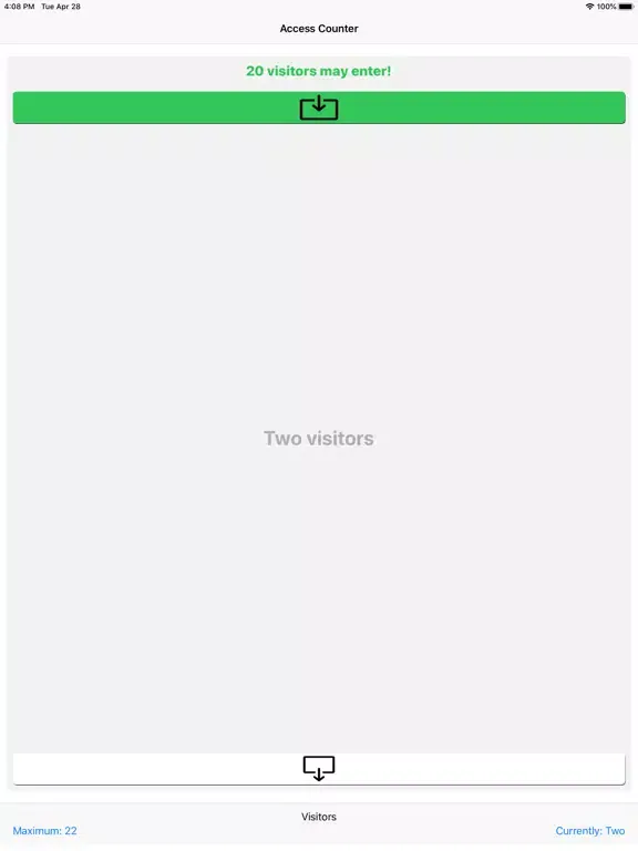 Tangkapan layar Access Counter iPad 