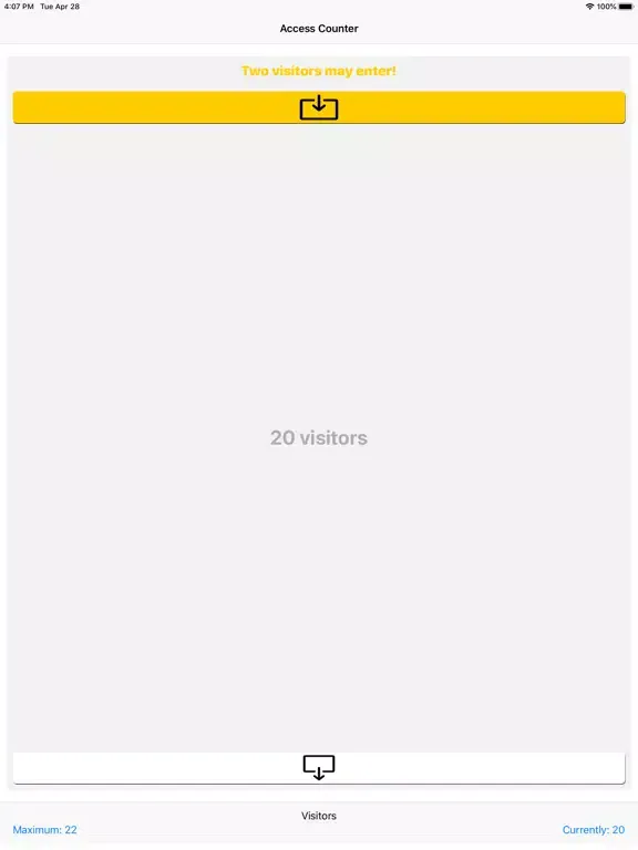 Tangkapan layar Access Counter iPad 