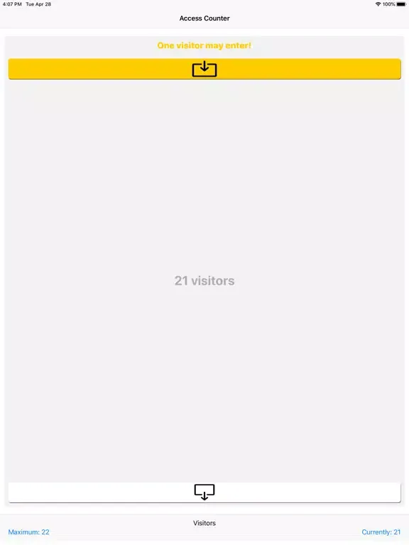 Tangkapan layar Access Counter iPad 