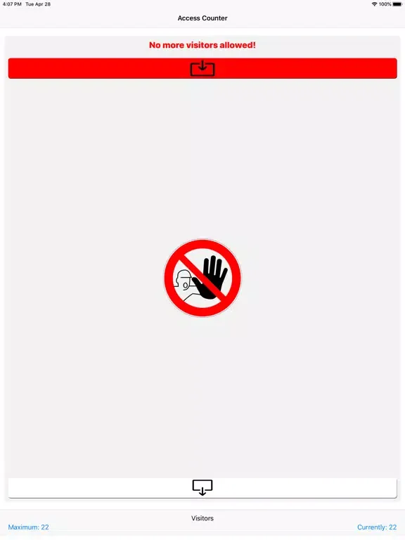 Tangkapan layar Access Counter iPad 