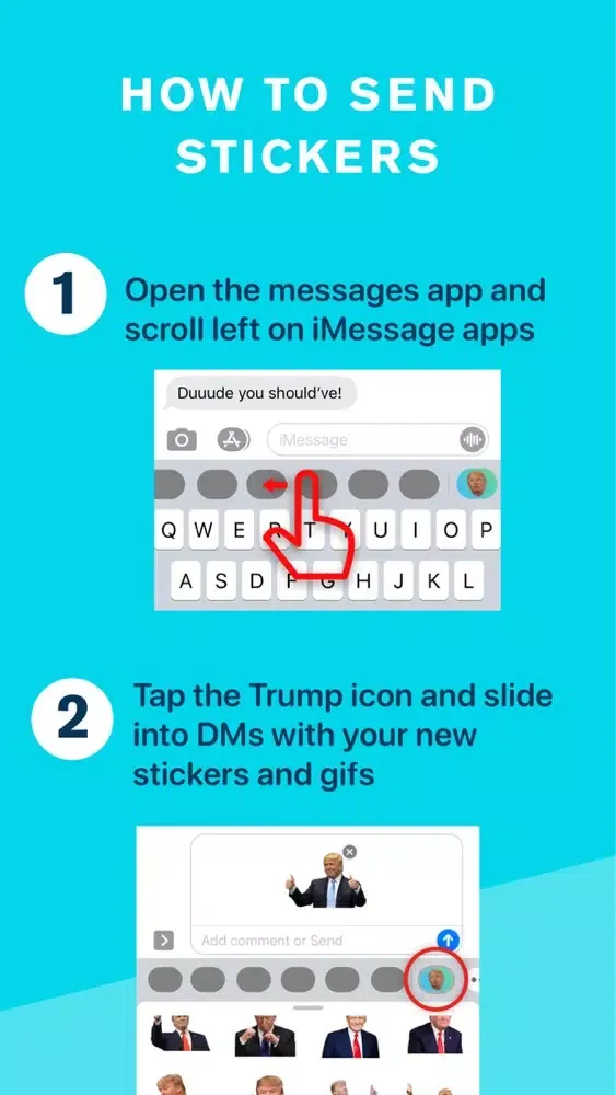 Trump Keyboard & Stickers স্ক্রিনশট