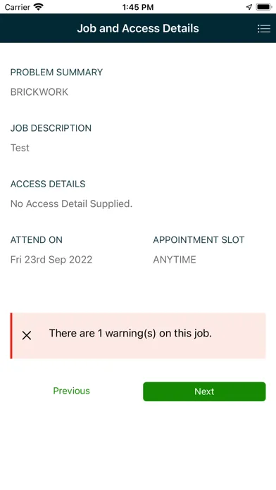 Tangkapan layar Darlington AccuServ Mobile