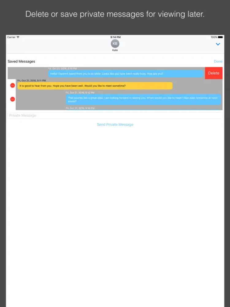 Capturas de pantalla de Stashword - Private Fingerprint Messenger iPad 
