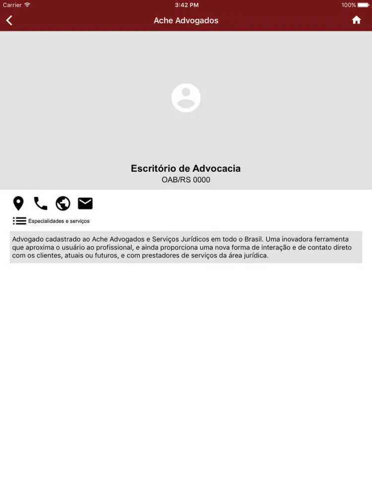 Ache Advogados iPad  Screenshots