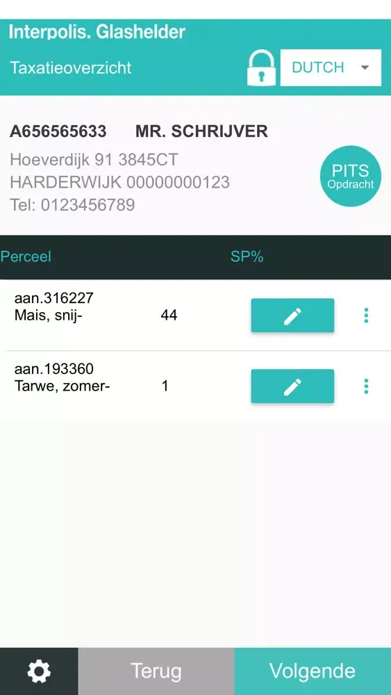 Interpolis Agro Taxatie app Screenshots