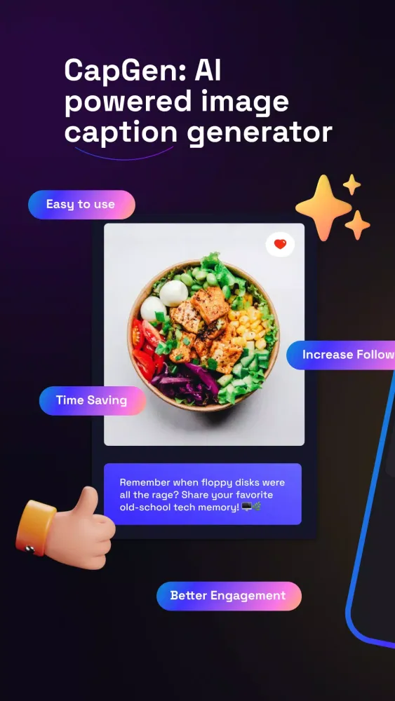 AI Captions for Photos: CapGen应用截图