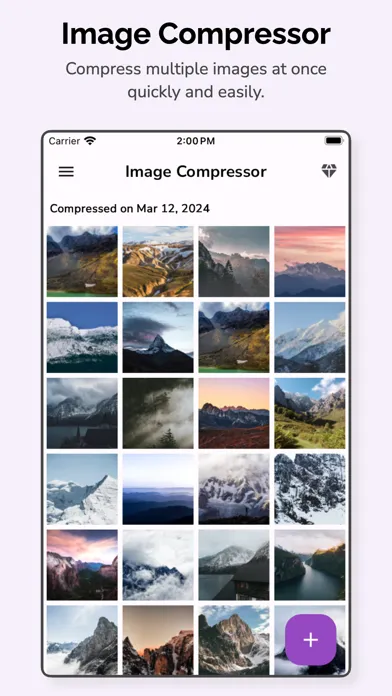 Capturas de tela do Image Compressor - MB to kB