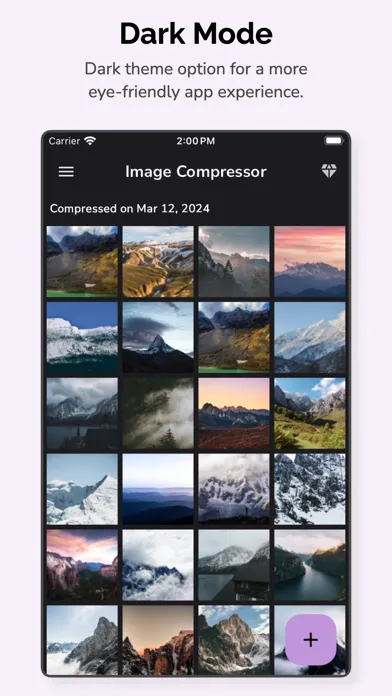 Capturas de tela do Image Compressor - MB to kB