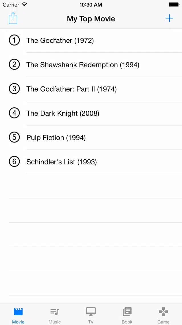 My Top 10 collections应用截图