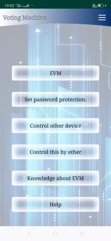 EVM: Voting Machine Screenshots