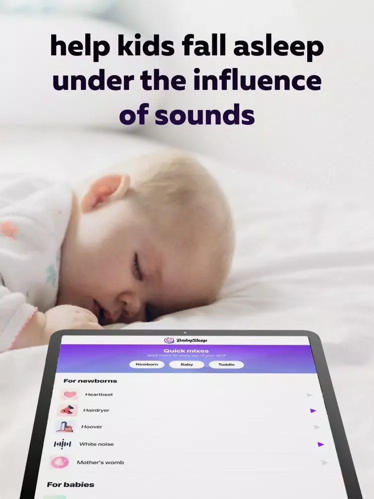 Capturas de tela do BabySleep - Sounds for sleep iPad 