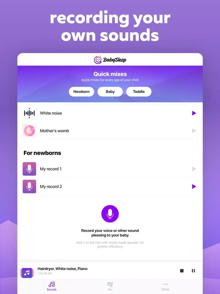 Capturas de tela do BabySleep - Sounds for sleep iPad 