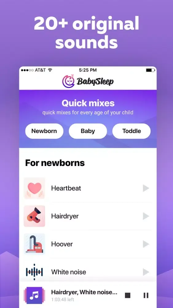 Capturas de tela do BabySleep - Sounds for sleep