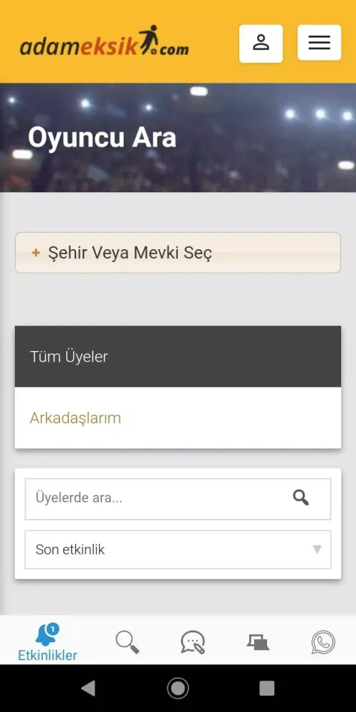 Screenshot di Adam Eksik