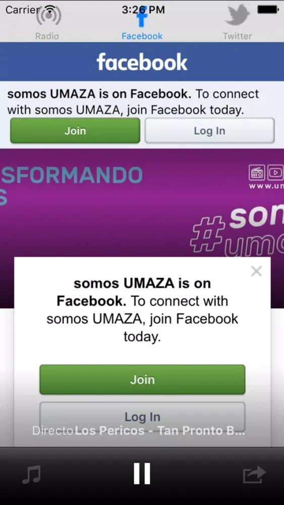 Capturas de tela do Umaza FM