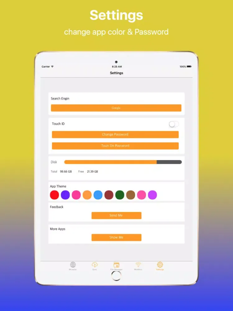 iWeb Browser and File Transfer iPad 應用截圖