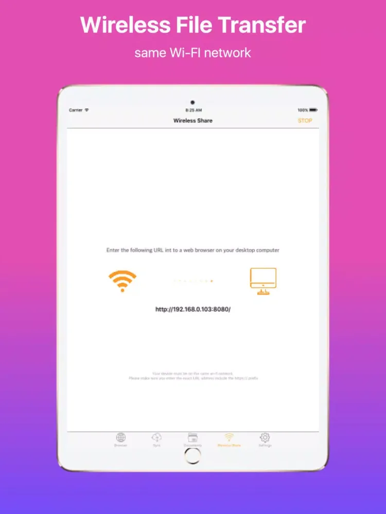 iWeb Browser and File Transfer iPad 應用截圖