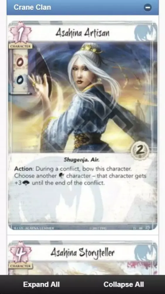 ภาพหน้าจอของ a Deck of Five Rings