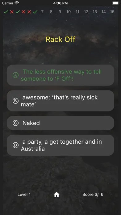 Aussie slang quiz应用截图