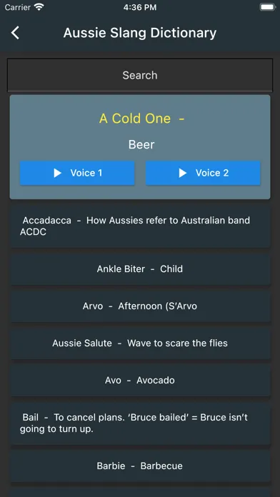 Aussie slang quiz应用截图