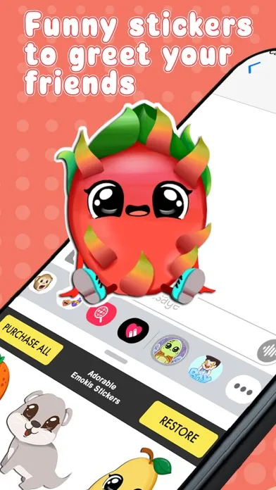 Tangkapan layar Adorable Emojis Sticker Set