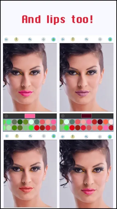 Captures d'écran de Hair & Lip Color Changer