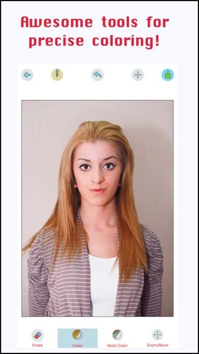 Captures d'écran de Hair & Lip Color Changer