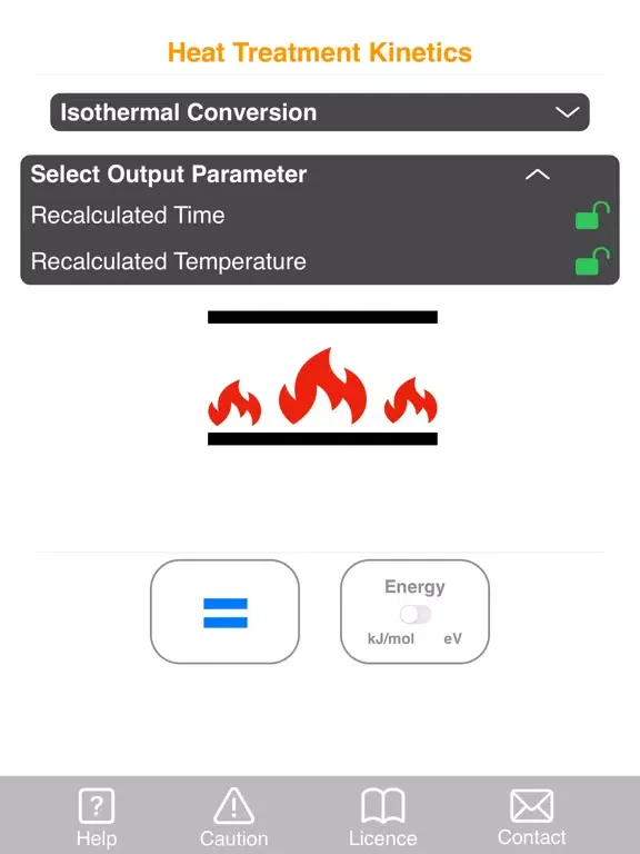 Capturas de pantalla de Heat Treatment Kinetics Lite iPad 