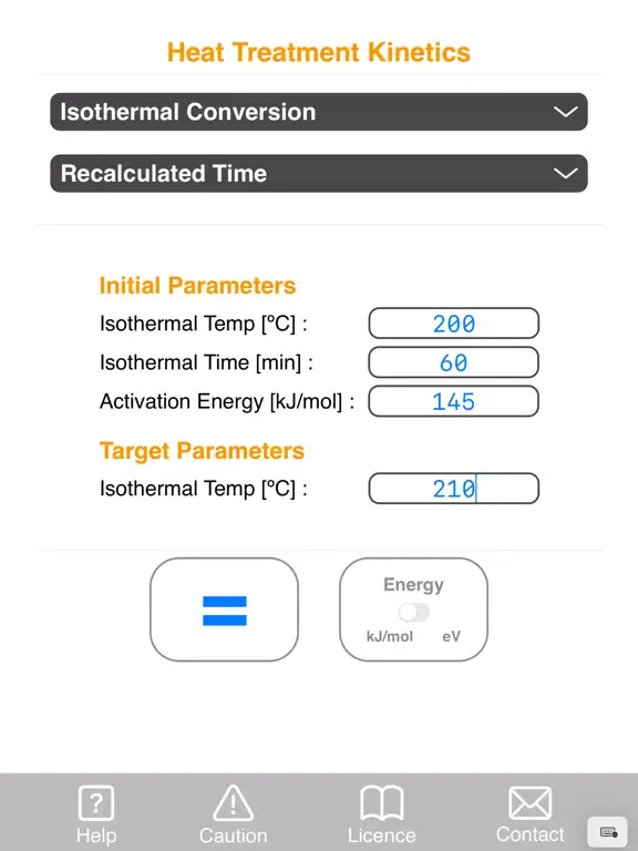 Capturas de pantalla de Heat Treatment Kinetics Lite iPad 