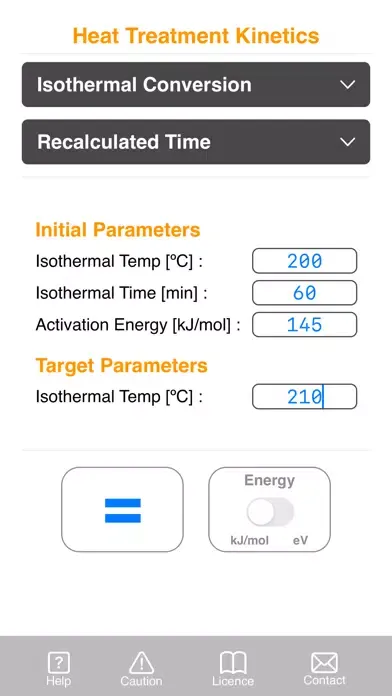 Capturas de pantalla de Heat Treatment Kinetics Lite