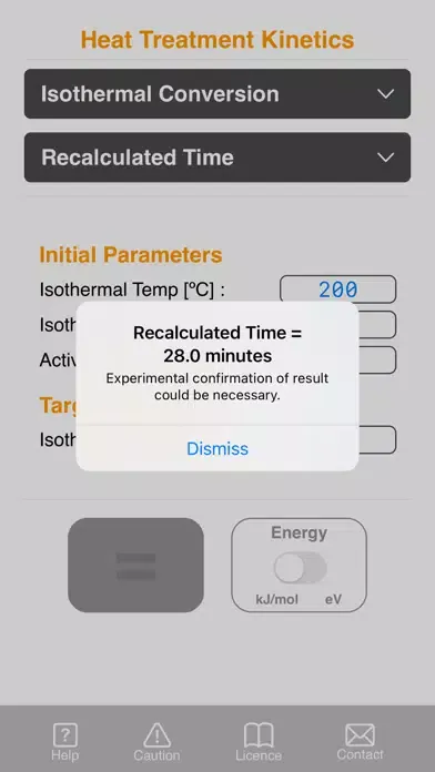 Capturas de pantalla de Heat Treatment Kinetics Lite