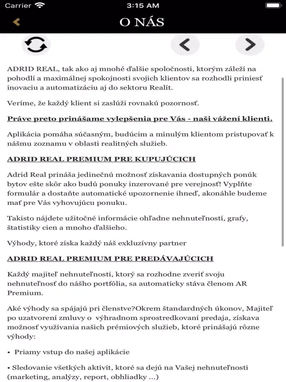 ADRID REAL PREMIUM iPad  Screenshots