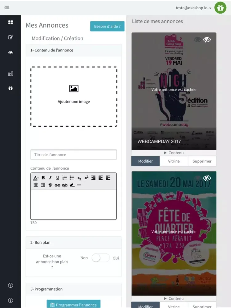 Tangkapan skrin OKeSHOP.iO Pro iPad 