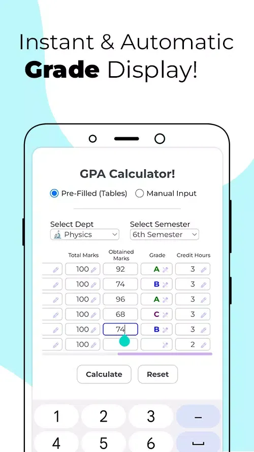 Tangkapan layar GPA Calculator & Planner