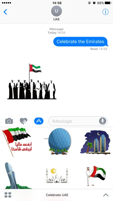 Celebrate the Emirates Stickers应用截图