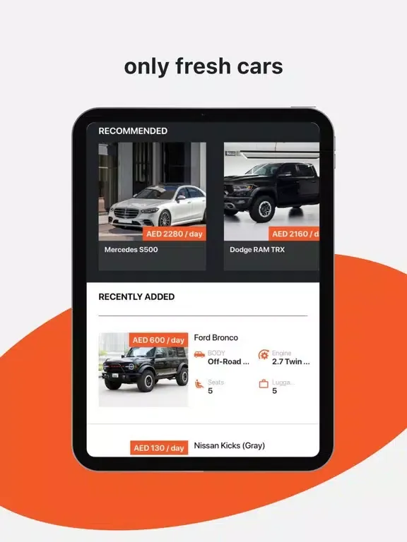 Capturas de pantalla de BizB Car Rentals in Dubai iPad 