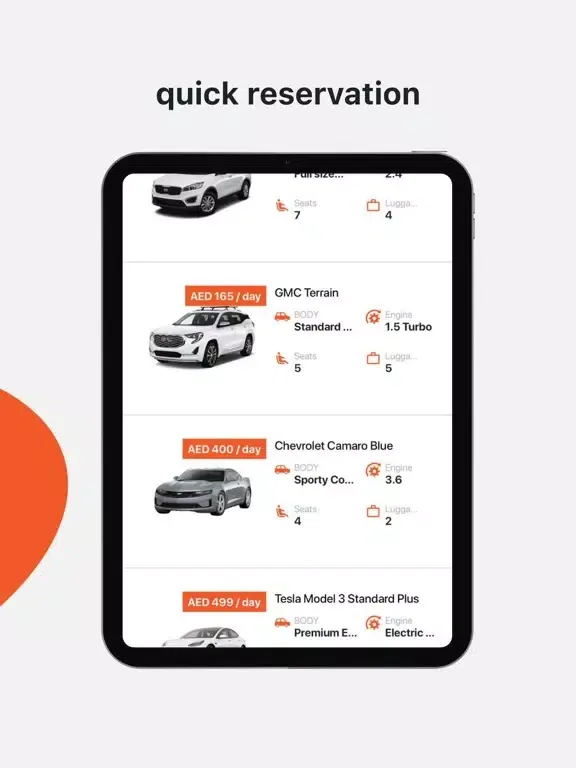 Capturas de pantalla de BizB Car Rentals in Dubai iPad 