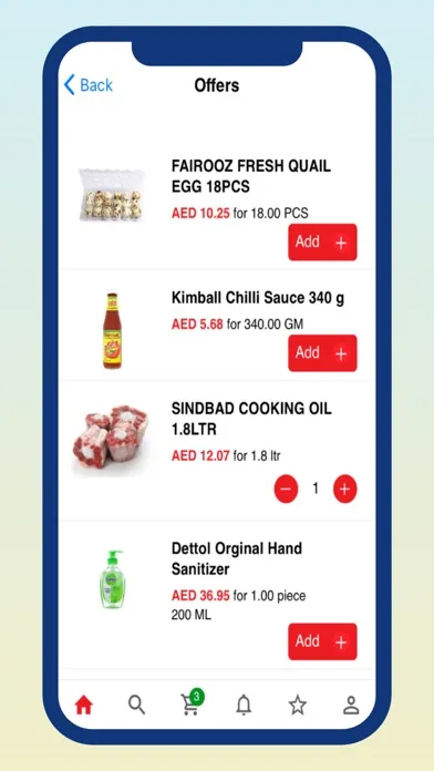 Capturas de tela do Cart Supermarket